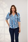 CAMILLA BLOUSE - blue paisl